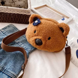 Túi Đeo Chéo Thú Bông Hình Gấu Nâu Đáng Yêu - Dma Store