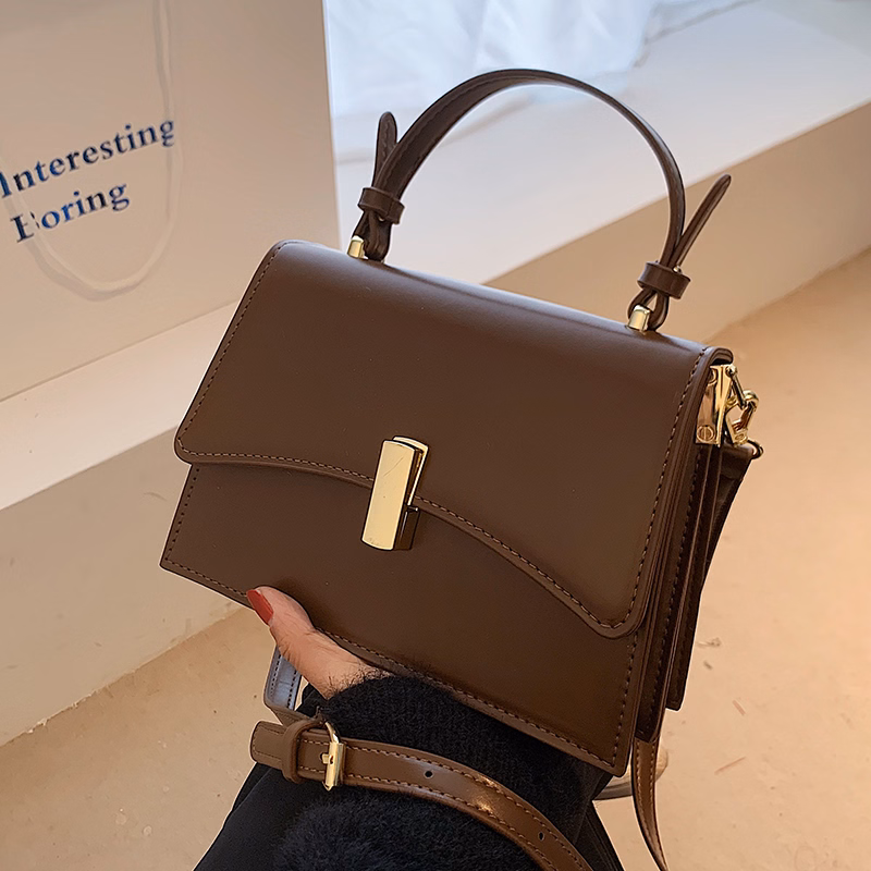 Túi Xách Nữ Da Pu Cao Cấp, Khóa Xoay Đeo Chéo Cá Tính - Jinbbq