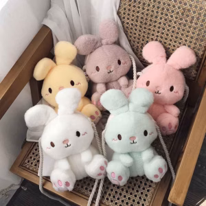 Túi Đeo Chéo Hình Thỏ Nhồi Bông Phong Cách Hoạt Hình Siêu Đáng Yêu - Dma Store