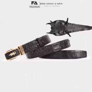 Thắt Lưng Da Cá Sấu Thật Sp-Fcb03G Dây Liền Bản Rộng 4.0Cm - Fadoda