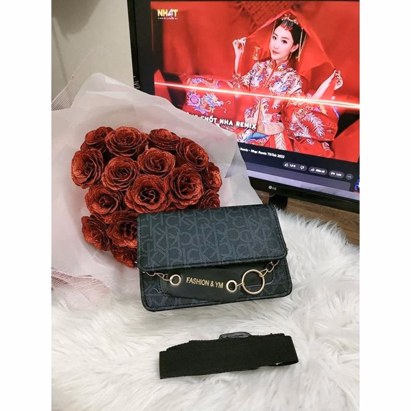 Túi Xách Nữ Mk Dây Bản To Kèm Phụ Kiện Bảng Xích - Jinbbq - Ảnh 2