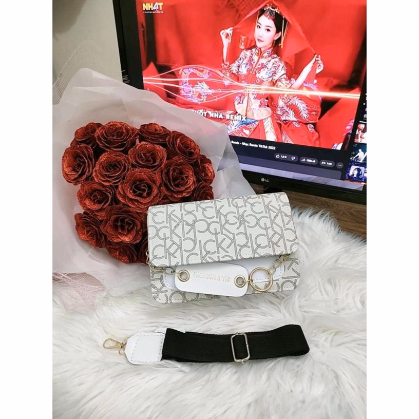Túi Xách Nữ Mk Dây Bản To Kèm Phụ Kiện Bảng Xích - Jinbbq - Ảnh 3