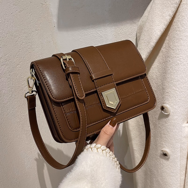 Túi Xách Nữ Mẫu Khóa Ốp Nhọn Hai Đáy - Jinbbq - Ảnh 8