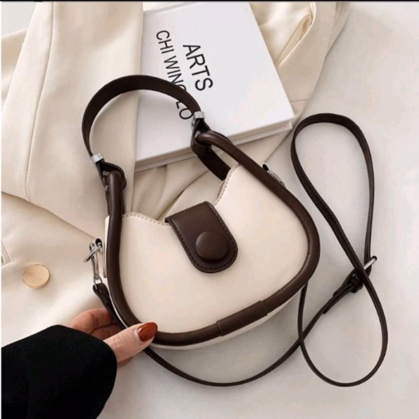 Túi Xách Nữ Cúc Cài Tròn Với Thiết Kế Bo Viền Cực Đẹp - Jinbbq - Ảnh 3