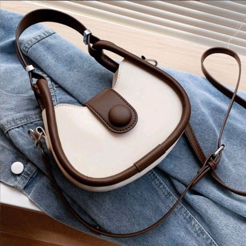 Túi Xách Nữ Cúc Cài Tròn Với Thiết Kế Bo Viền Cực Đẹp - Jinbbq - Ảnh 5