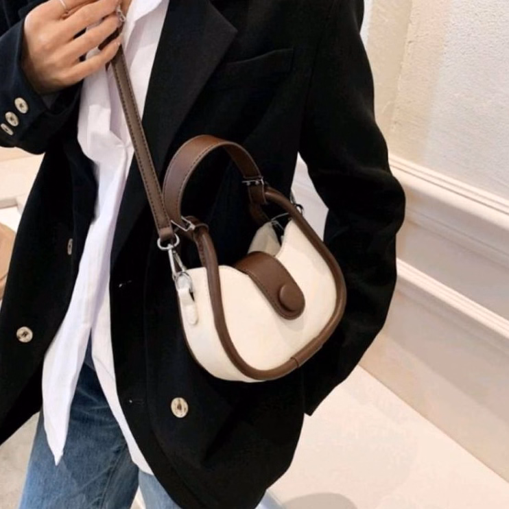 Túi Xách Nữ Cúc Cài Tròn Với Thiết Kế Bo Viền Cực Đẹp - Jinbbq - Ảnh 6