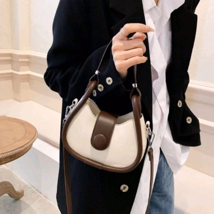 Túi Xách Nữ Cúc Cài Tròn Với Thiết Kế Bo Viền Cực Đẹp - Jinbbq - Ảnh 8