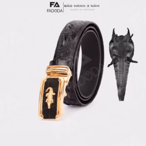 Thắt Lưng Da Cá Sấu Dây Liền Nguyên Miếng Bản Rộng 3.5Cm Sp-Fcb01G - Fadoda