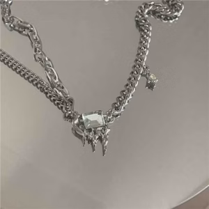 Vòng Cổ Mặt Đá Pha Lê Xanh - Mushroom Lee