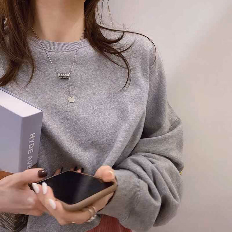 Vòng Cổ Ống Tròn Sợi Dài Mặt Chữ - Mushroom Lee - Ảnh 6