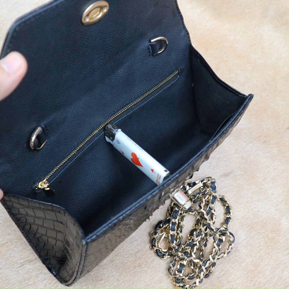 Túi Đeo Chéo Nơ Nữ Da Cá Sấu Fchw21 - Fadoda - Ảnh 6