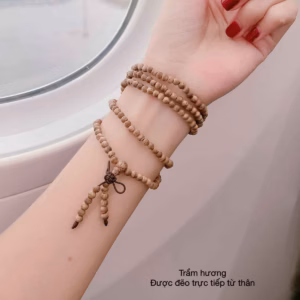 Vòng Tay Trầm Hương Tốc Rừng Lào Mộc Thiên Nhiên 4 Ly 216 Hạt - Thắng Giang