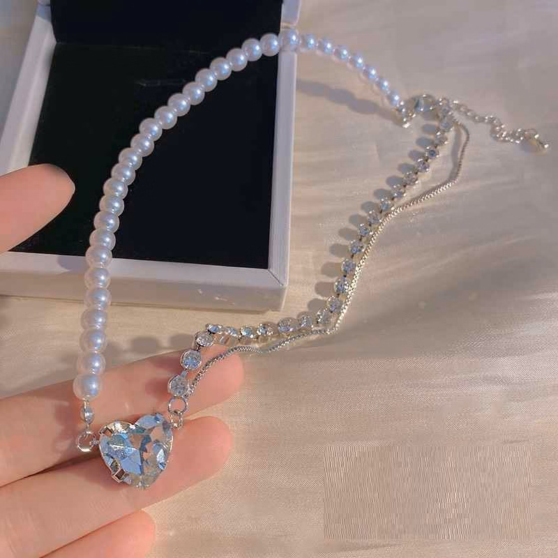 Vòng Cổ Tim Đá Mix Ngọc Sang Trọng Vc231 - Lady'S Passion - Ảnh 3