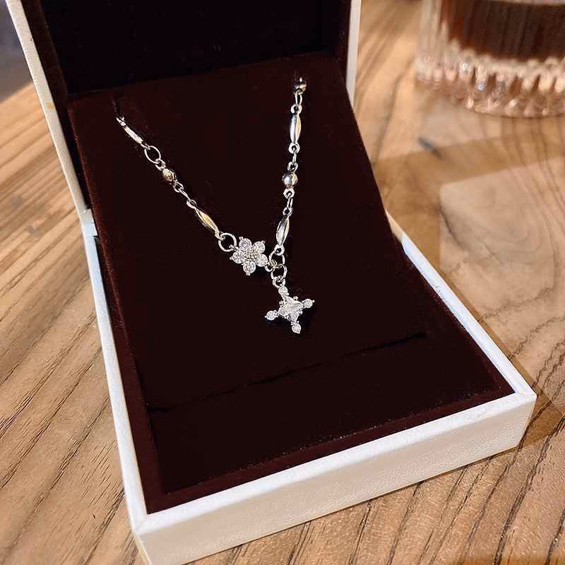 Dây Chuyền Chữ Thập Đính Đá Zircon Hình Bông Hoa Dc233 - Lady'S Passion - Ảnh 5