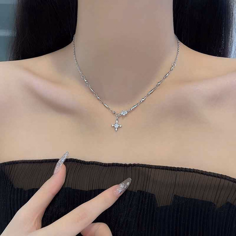 Dây Chuyền Chữ Thập Đính Đá Zircon Hình Bông Hoa Dc233 - Lady'S Passion - Ảnh 6