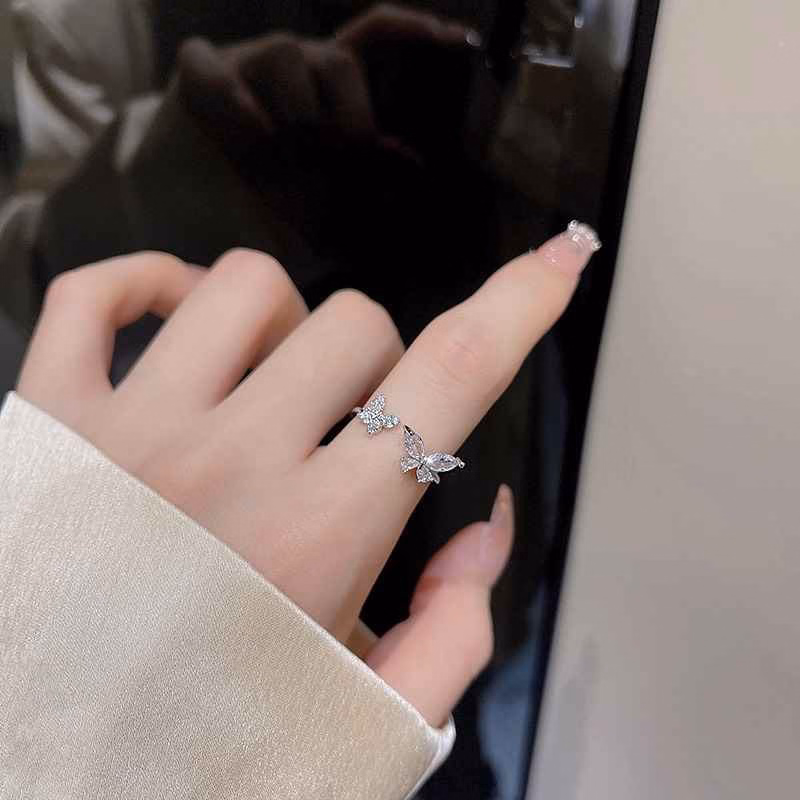 Nhẫn Bướm Đôi Đính Đá Siêu Sang Đẹp Fullbox Sang N234 - Lady'S Passion