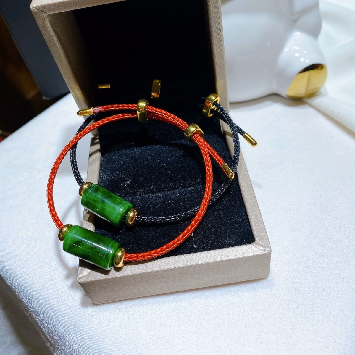 Vòng Tay Lu Thống Ngọc Cẩm Thạch Thiên Nhiên - Trợ Hành Thông - Freesize - Thắng Giang - Ảnh 2