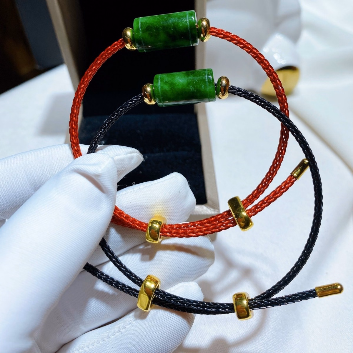 Vòng Tay Lu Thống Ngọc Cẩm Thạch Thiên Nhiên - Trợ Hành Thông - Freesize - Thắng Giang - Ảnh 3