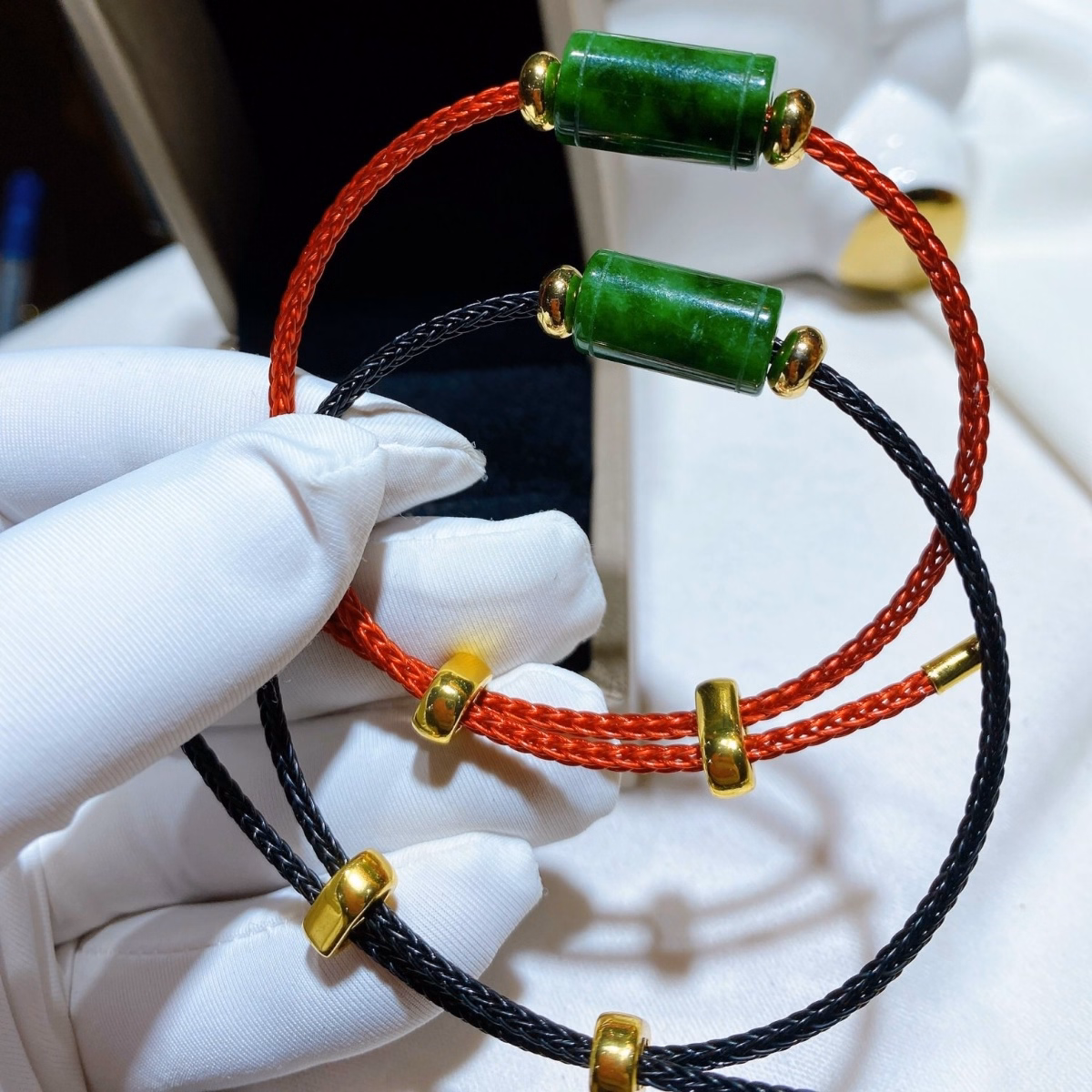 Vòng Tay Lu Thống Ngọc Cẩm Thạch Thiên Nhiên - Trợ Hành Thông - Freesize - Thắng Giang - Ảnh 4