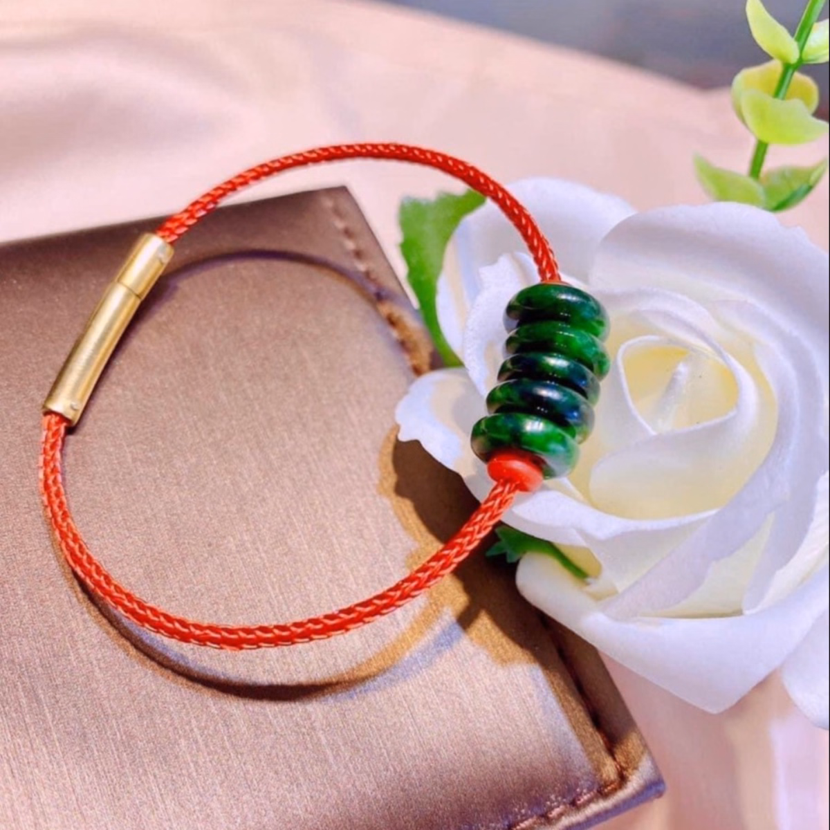 Vòng Tay Ngũ Điếu Ngọc Cẩm Thạch Sơn Thuỷ Xanh Lý - Thắng Giang - Ảnh 3