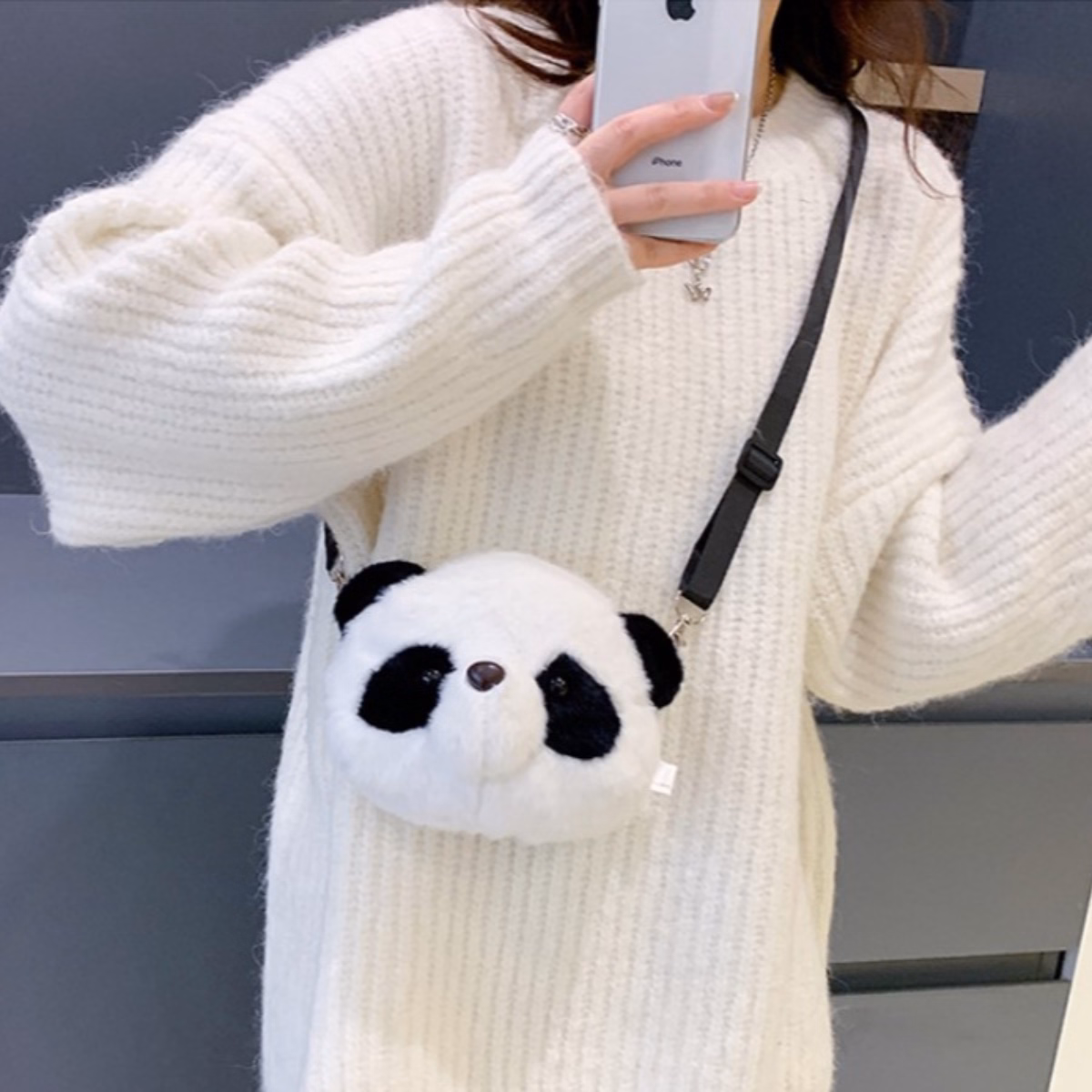 Túi Đeo Chéo Hình Thú Bông Gấu Trúc Dễ Thương, Túi Đeo Phong Cách Hàn Quốc Cho Mọi Lứa Tuổi - Dmastore - Ảnh 4