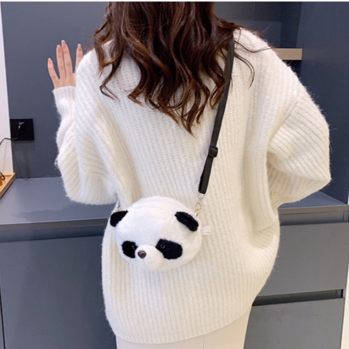 Túi Đeo Chéo Hình Thú Bông Gấu Trúc Dễ Thương, Túi Đeo Phong Cách Hàn Quốc Cho Mọi Lứa Tuổi - Dmastore - Ảnh 5