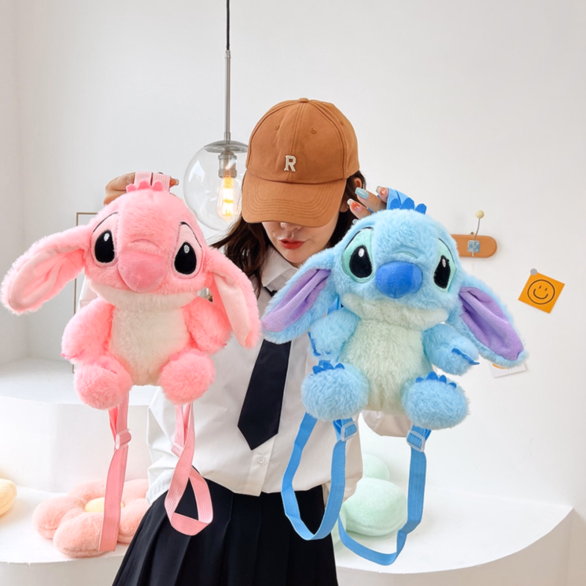 Balo Gấu Bông Stitch Siêu Đáng Yêu, Túi Đeo Vai Thú Bông Hoạt Hình Disney Chú Chó Stitch Cute - Dmastore