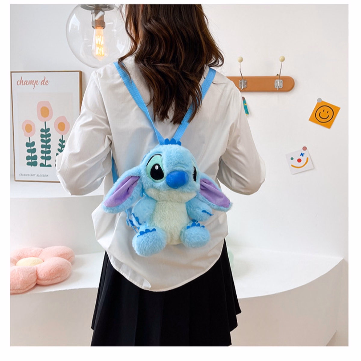Balo Gấu Bông Stitch Siêu Đáng Yêu, Túi Đeo Vai Thú Bông Hoạt Hình Disney Chú Chó Stitch Cute - Dmastore - Ảnh 3