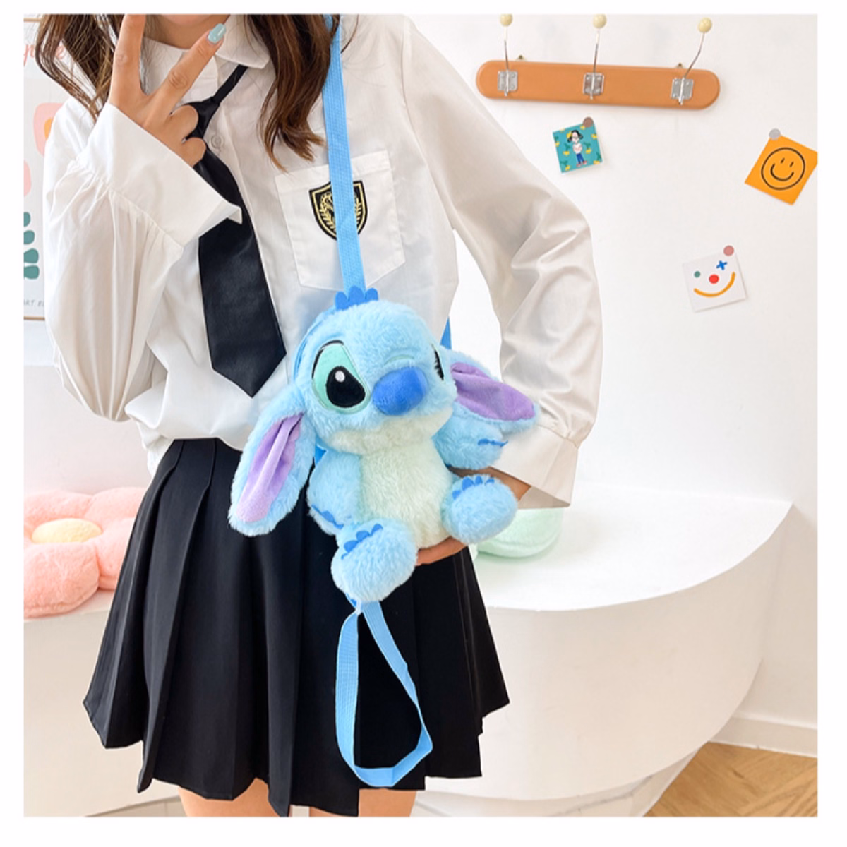 Balo Gấu Bông Stitch Siêu Đáng Yêu, Túi Đeo Vai Thú Bông Hoạt Hình Disney Chú Chó Stitch Cute - Dmastore - Ảnh 13