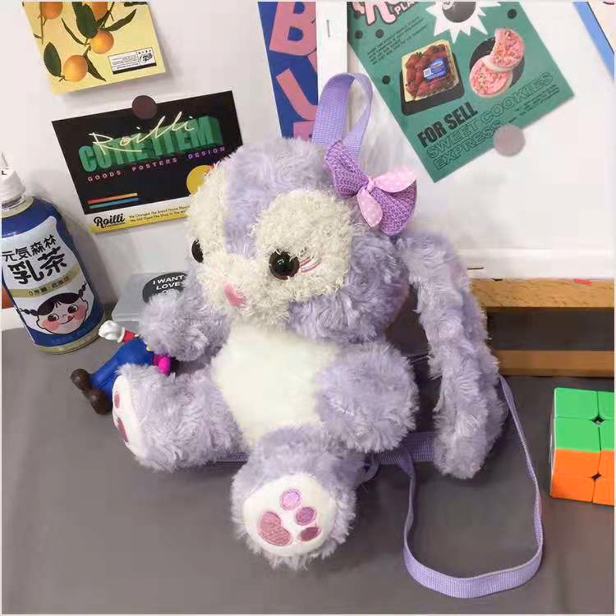 Balo Thời Trang Thỏ Bông Đáng Yêu, Túi Đeo Vai Thú Bông Phong Cách Lolita Dễ Thương - Dmastore - Ảnh 3