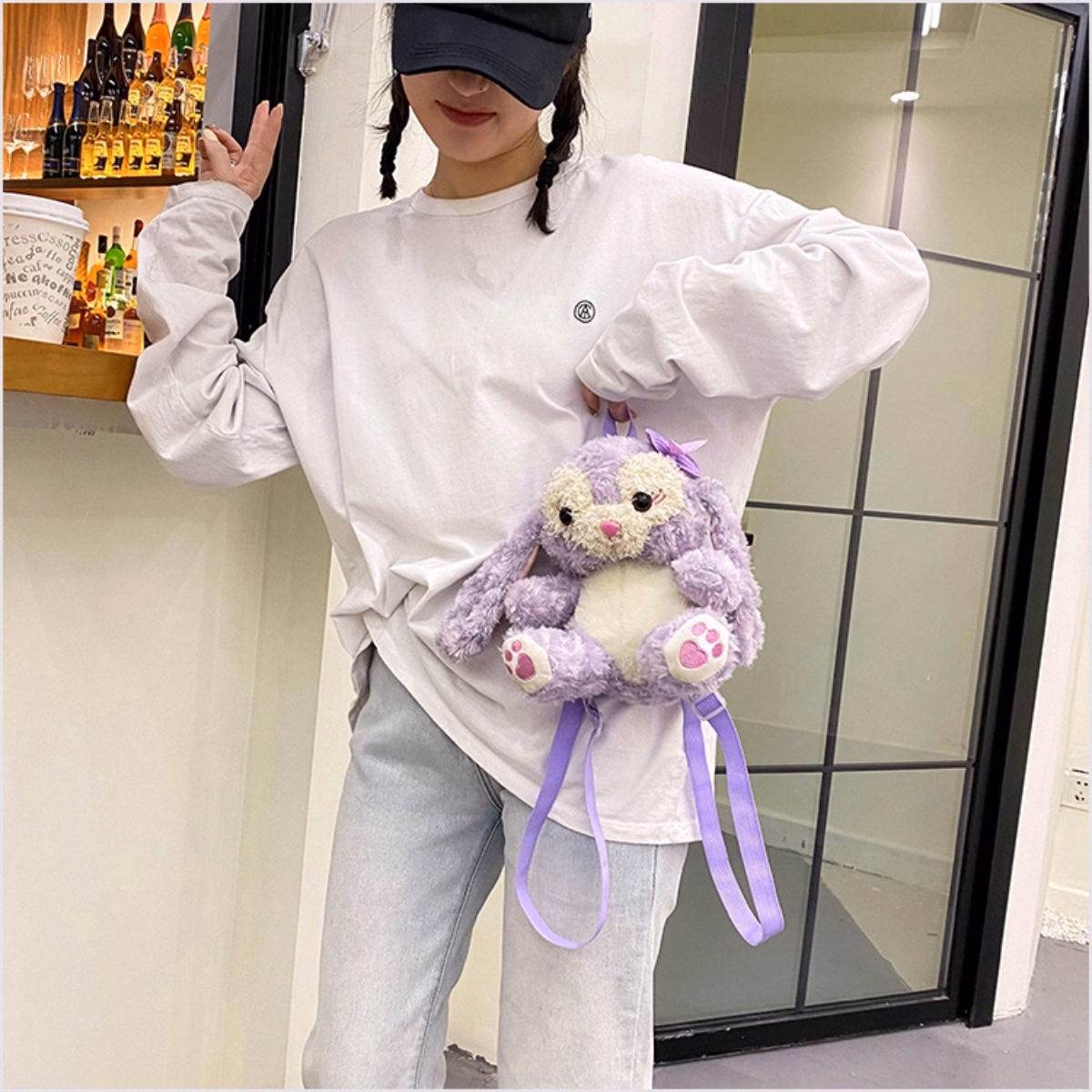 Balo Thời Trang Thỏ Bông Đáng Yêu, Túi Đeo Vai Thú Bông Phong Cách Lolita Dễ Thương - Dmastore - Ảnh 8