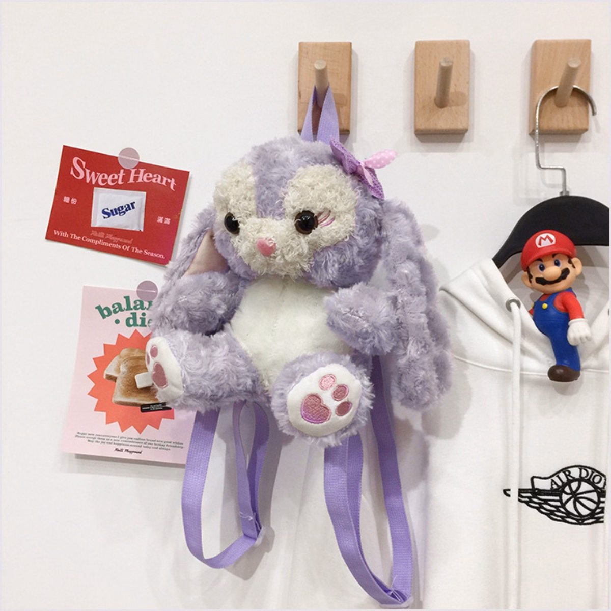 Balo Thời Trang Thỏ Bông Đáng Yêu, Túi Đeo Vai Thú Bông Phong Cách Lolita Dễ Thương - Dmastore