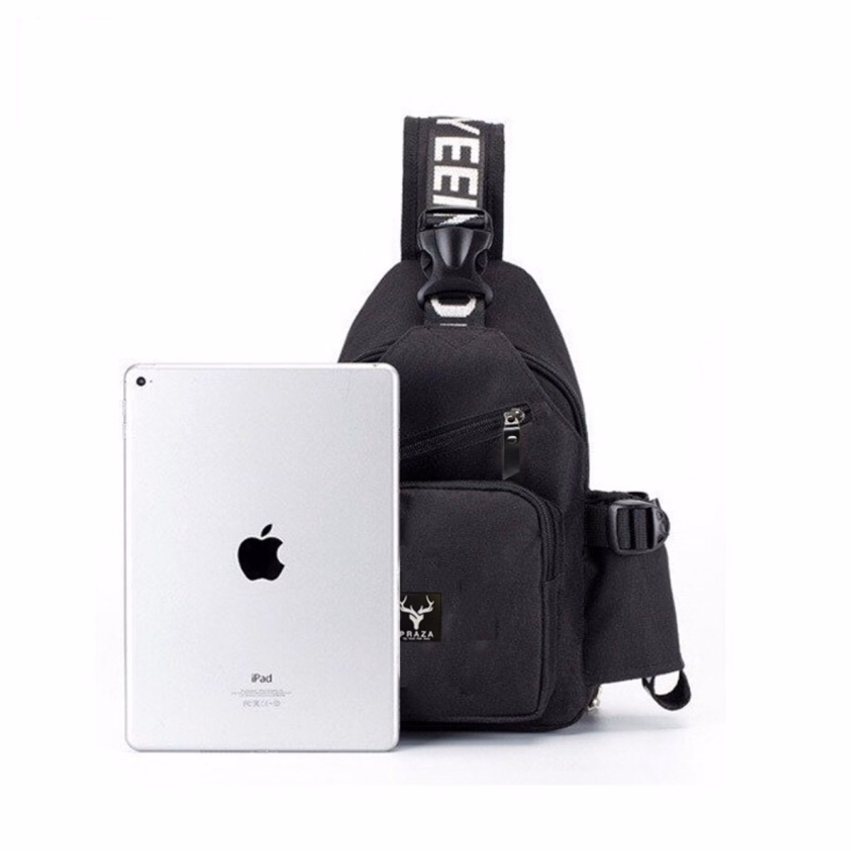 Bộ Balo Ulzzang Hàn Quốc Và Túi Đeo Mini Bl185Dc108 (Đen) - Praza - Ảnh 5