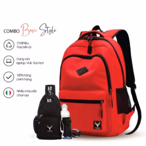 Bộ Balo Học Đường & Túi Đeo Unisex Bl177Dc108 - Praza