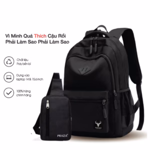 Combo Balo Campus Năng Động & Túi Đeo Tiện Dụng Bl177Dc095 - Praza