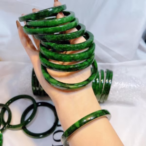 Vòng Tay Ngọc Cẩm Thạch Sơn Thủy Thiên Nhiên Bản 6-8 Ly - Thắng Giang