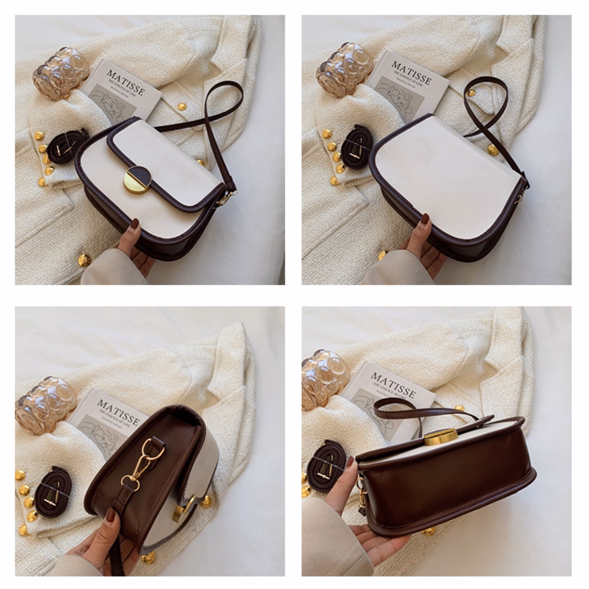 Túi Xách Nữ Da Khóa Xoay Bán Nguyệt - Ausa House - Ảnh 9