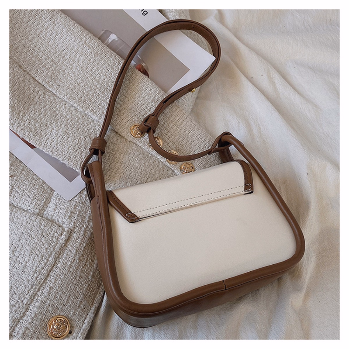 Túi Xách Nữ Da Khóa Xoay Bán Nguyệt - Ausa House - Ảnh 11