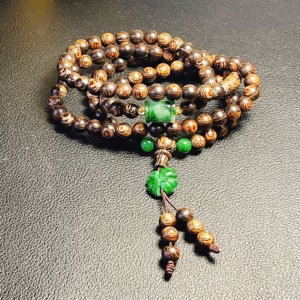 Vòng Tay Lu Thống, Cỏ Bốn Lá Phối Trầm Sánh Thiên Nhiên, Bi Vàng Tây 10 Kara Có Hóa Thẻ Hóa Đơn - Thắng Giang