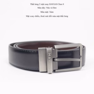 Dây Nịt Thắt Lưng Khóa Xoay 2 Mặt Class8 - Havias