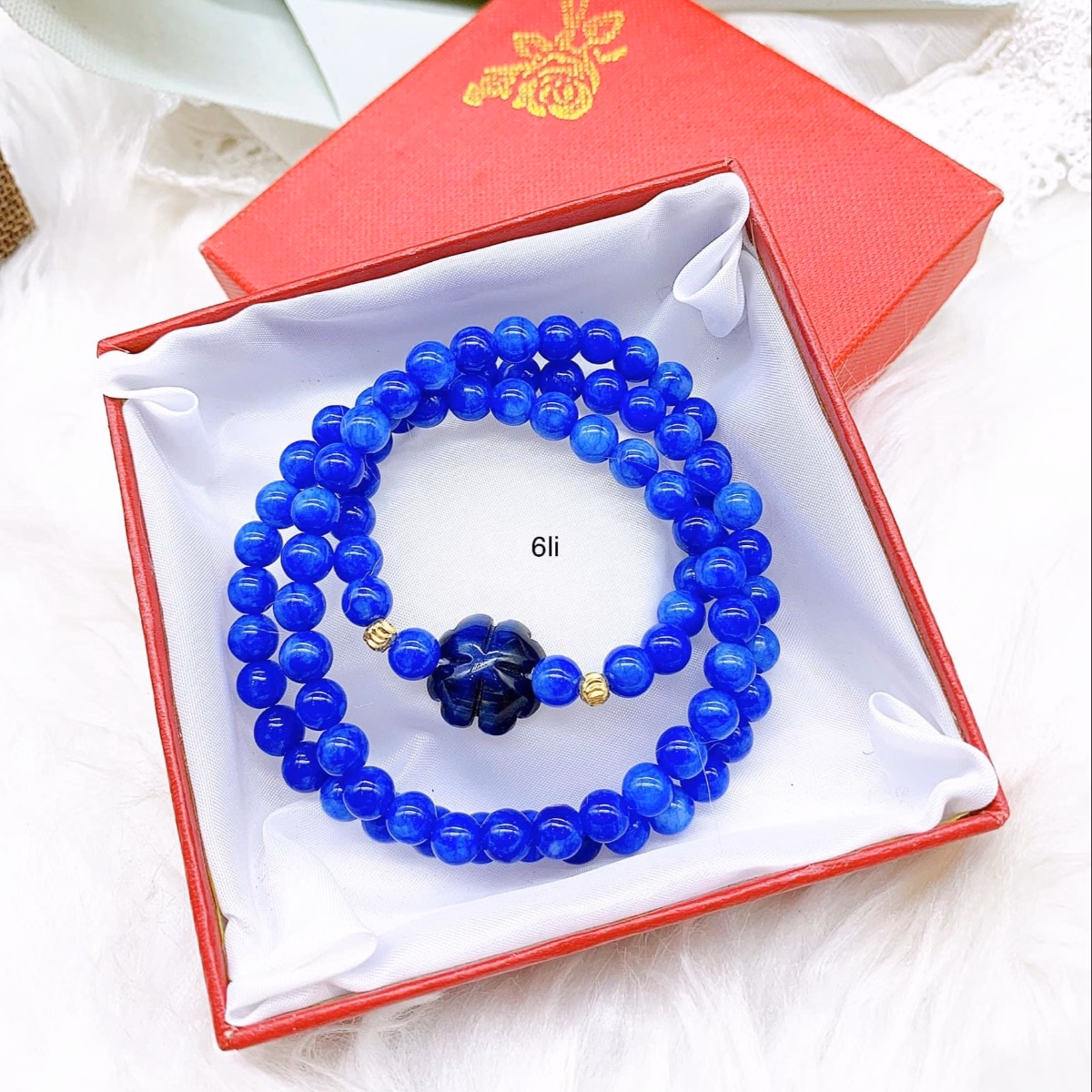 Vòng Tay Cỏ Bốn Lá Đá Lapis Lazuli Thiên Thanh Thiên Nhiên - Thắng Giang - Ảnh 2