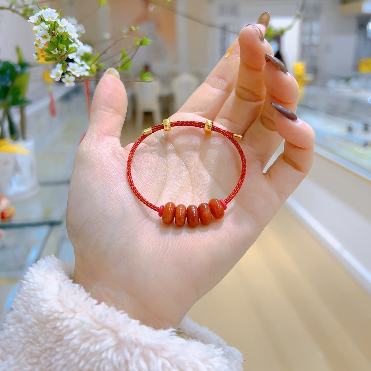 Vòng Tay Ngũ Điếu Ngọc Cẩm Thạch Huyết Thiên Nhiên - Thắng Giang - Ảnh 2