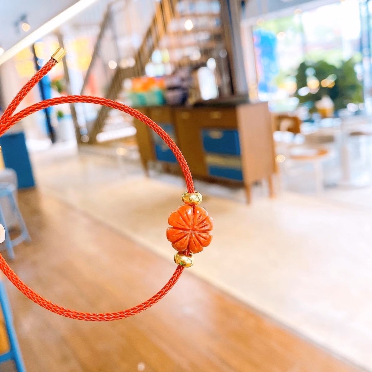 Vòng Tay Cỏ Bốn Lá Ngọc Cẩm Thạch Huyết Thiên Nhiên - Thắng Giang - Ảnh 3