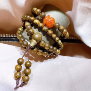 Vòng Tay Trầm Hương Tốc Phối Túi Tiền Ngọc Cẩm Thạch Huyết Thiên Nhiên - Thắng Giang