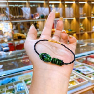 Vòng Tay Ngân Lượng Ngũ Điếu Ngọc Cẩm Thạch Sơn Thủy Thiên Nhiên - Thắng Giang