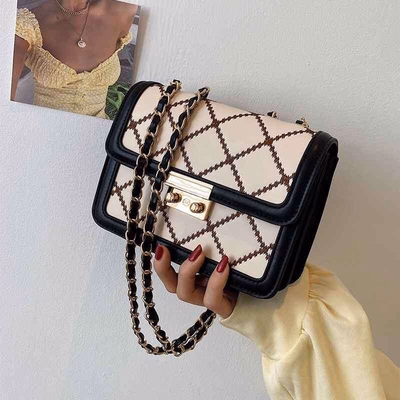 Túi Xách Nữ Kẻ Ô Hình Thoi Khóa Miu Vl01 - Jinbbq