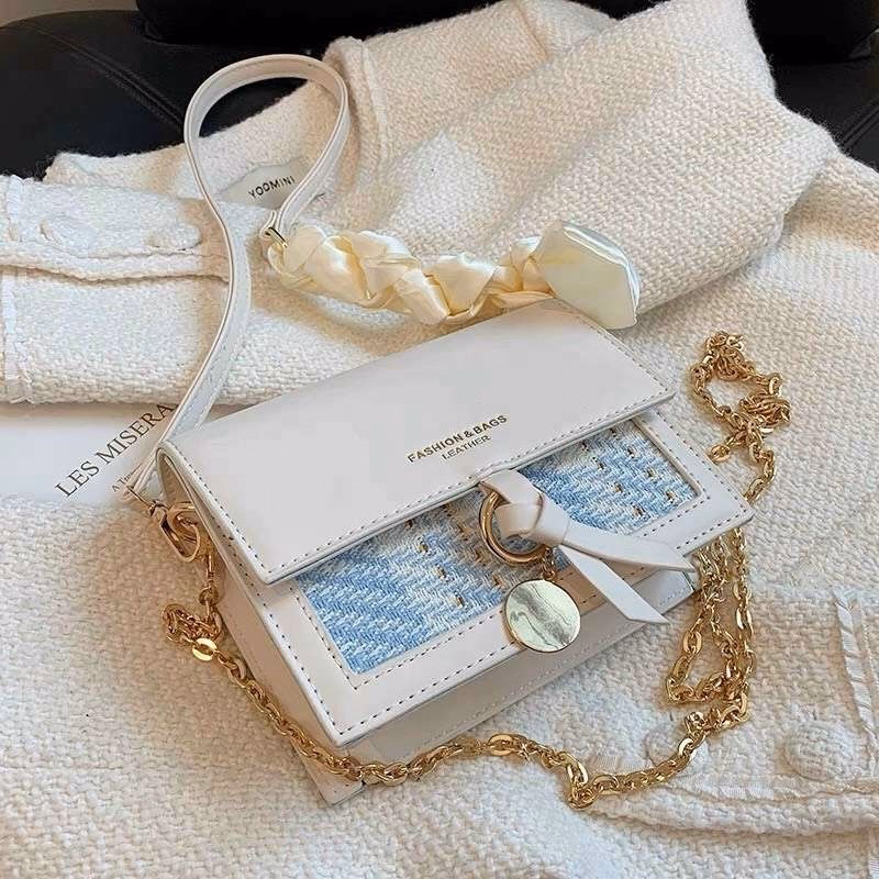 Túi Xách Nữ Phối Dạ Kẻ Xinh Xắn Lv02 - Jinbbq