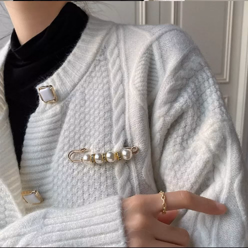 Set 13 Ghim Cài Áo Đính Hạt Ngọc Trai Thời Trang Ctb45 - Bechip - Ảnh 12