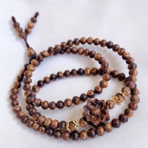 Vòng Tay Trầm Hương Sánh Chìm Thiên Nhiên Phối Hoa Sen - Thắng Giang