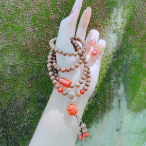 Vòng Tay Trầm Hương Tốc Phối Lu Thống , Cỏ Bốn Lá Ngọc Cẩm Thạch Huyết Thiên Nhiên - Thắng Giang